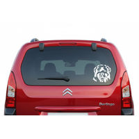 Produktbild von amberdog Kaukasier Hund Kopf Aufkleber für Wohnmobil und Auto Weiß 20cm