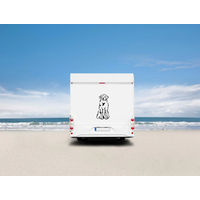 Produktbild von Amberdog Kuvasz Wandtattoo Aufkleber für Auto und Wohnmobil Schwarz 30cm