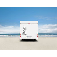 Produktbild von Amberdog Lagotto Romagnolo Aufkleber für Auto und Wohnmobil Schwarz 20cm