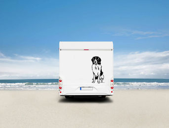 Produktbild von Amberdog Landseer Wandtattoo Aufkleber für Wohnmobile Schwarz 30cm