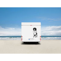 Produktbild von Amberdog Landseer Wandtattoo Aufkleber für Wohnmobile Schwarz 30cm