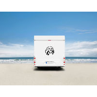 Produktbild von Amberdog Löwchen Kopf Wandtattoo Aufkleber für Auto und Wohnmobil Schwarz 20cm