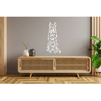 Produktbild von Amberdog Malinois Wandtattoo Auto Wohnmobil Aufkleber Weiß 30cm