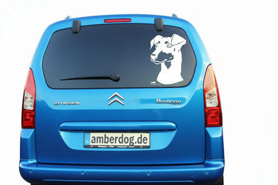 Produktbild von Amberdog Manchester Terrier Autoaufkleber Wandtattoo Schwarz 50cm