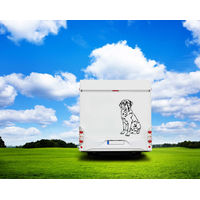 Produktbild von Amberdog Mastiff Wandtattoo Aufkleber für Auto und Wohnmobil Schwarz 30cm
