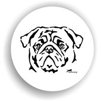 Produktbild von Amberdog Mops Sticker Aufkleber