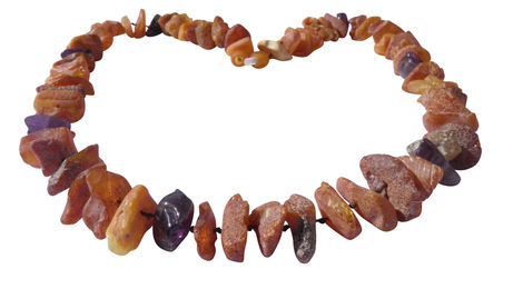 Produktbild von Amberdog Natur Bernsteinkette mit Amethyst