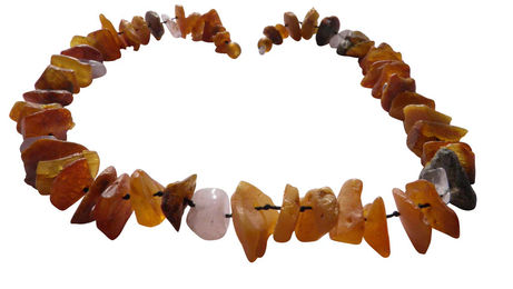 Produktbild von Amberdog Natur Bernsteinkette mit Rosenquarz