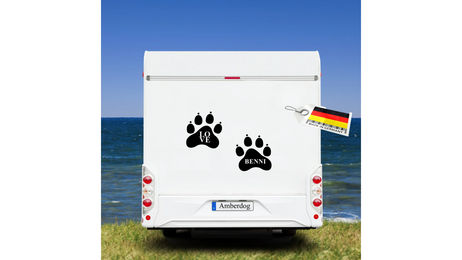 Amberdog Pfötchen-Aufkleber für Wohnmobil 2er-Set 50cm – Bild 1 von 1