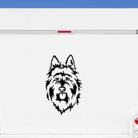 Produktbild von amberdog Picard Aufkleber Kopf Motiv für Auto Wohnmobil und Wandtattoo Weiß 50cm
