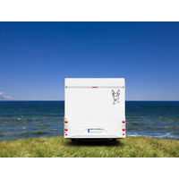 Produktbild von Amberdog Podenco Wandtattoo Aufkleber für Auto und Wohnmobil Schwarz 30cm