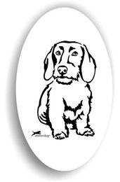 Produktbild von Amberdog Rauhaardackel Sticker