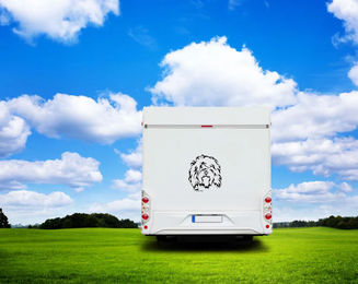 Produktbild von Amberdog Schapendoes Wandtattoo Aufkleber für Auto und Wohnmobil Schwarz 30cm