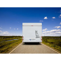 Produktbild von Amberdog Thai Ridgeback Wandtattoo Aufkleber für Auto und Wohnmobil Weiß 50cm
