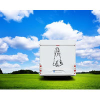 Produktbild von Amberdog Wandtattoo Afghane Auto Wohnmobil Aufkleber Weiß 20cm