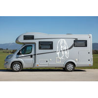 Produktbild von Amberdog Wandtattoo Afghane Kopf Wohnmobil Aufkleber Weiß 50cm