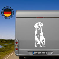 Produktbild von amberdog Wandtattoo Appenzeller Sennenhund Aufkleber für Auto und Wohnmobil Weiß 20cm