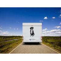 Produktbild von Amberdog Wandtattoo Appenzeller Sennenhund Aufkleber für Auto und Wohnmobil Schwarz 20cm