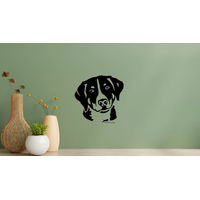 Produktbild von Amberdog Wandtattoo Appenzeller Sennenhund Kopf Aufkleber für Auto und Wohnmobil Weiß 50cm