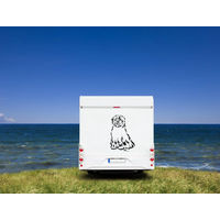 Produktbild von Amberdog Wandtattoo Bergamasker Auto Wohnmobil Aufkleber Weiß 50cm
