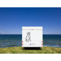 Produktbild von Amberdog Wandtattoo Bouvier des Flandres Aufkleber für Auto und Wohnmobil Weiß 30cm