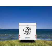 Produktbild von Amberdog Wandtattoo Bouvier des Flandres Auto und Wohnmobil Aufkleber Schwarz 30cm