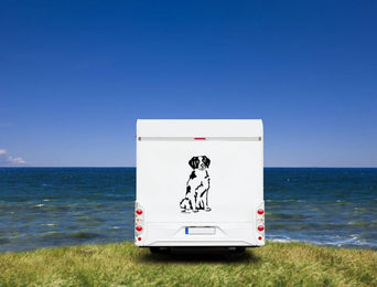 Produktbild von Amberdog Wandtattoo Bretone Auto Wohnmobil Aufkleber Schwarz 30cm