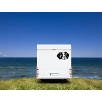 Produktbild von Amberdog Wandtattoo Bretone Kopf Aufkleber für Auto und Wohnmobil Schwarz 30cm