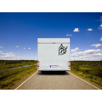 Produktbild von Amberdog Wandtattoo Cairn Terrier Kopf Wohnmobil Aufkleber Weiß 20cm