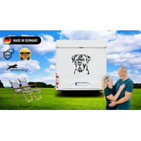 Produktbild von Amberdog Wandtattoo Cane Corso Hund Auto und Wohnmobil Aufkleber Schwarz 50x50cm
