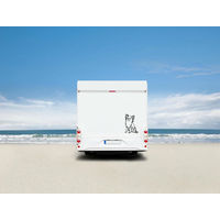 Produktbild von Amberdog Wandtattoo Chihuahua Langhaar Schwarz 30cm Auto und Wohnmobil Aufkleber