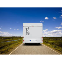 Produktbild von Amberdog Wandtattoo Chihuahua Wohnmobil Aufkleber Schwarz 20cm