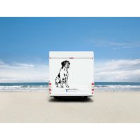 Produktbild von Amberdog Wandtattoo Deutsch Drahthaar Wohnmobil Aufkleber Weiß 20cm