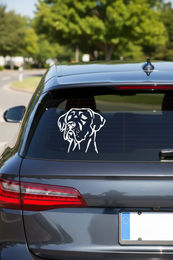 Produktbild von Amberdog Wandtattoo Deutsche Dogge Auto Aufkleber Schwarz 20cm