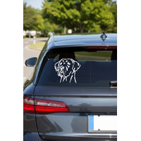Produktbild von Amberdog Wandtattoo Deutsche Dogge Auto Aufkleber Schwarz H30cm