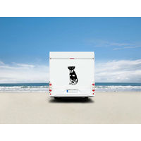 Produktbild von Amberdog Wandtattoo Deutscher Jagdterrier Auto Wohnmobil Aufkleber Schwarz 30cm
