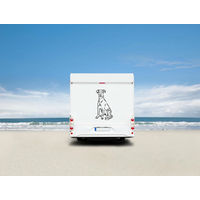 Produktbild von Amberdog Wandtattoo Deutscher Pinscher Wohnmobil Aufkleber Weiß 20cm