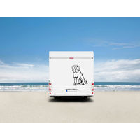 Produktbild von Amberdog Wandtattoo Do Khyi Tibet Dogge Auto Wohnmobil Aufkleber Weiß 30cm