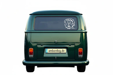 Produktbild von Amberdog Wandtattoo Do Khyi Tibetische Dogge Kopf Aufkleber Weiß 50cm