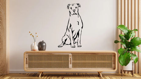 Produktbild von Amberdog Wandtattoo Dogo Argentino Wohnmobil Aufkleber Schwarz 20cm