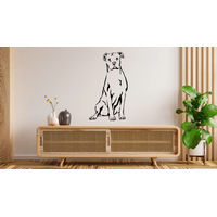 Produktbild von Amberdog Wandtattoo Dogo Argentino Wohnmobil Aufkleber Weiß 20cm
