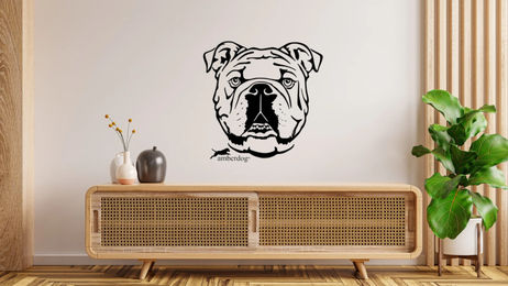 Produktbild von Amberdog Wandtattoo Englische Bulldogge Auto und Wohnmobil Aufkleber Schwarz 50cm
