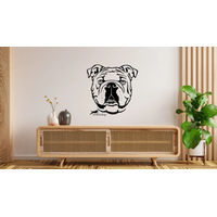 Produktbild von Amberdog Wandtattoo Englische Bulldogge Auto und Wohnmobil Aufkleber Schwarz 50cm