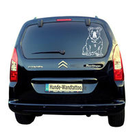 Produktbild von Amberdog Wandtattoo Englische Bulldogge Autoaufkleber Schwarz 30cm