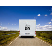 Produktbild von Amberdog Wandtattoo English Setter Kopf Wohnmobil Aufkleber Weiß 30cm