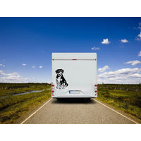 Produktbild von Amberdog Wandtattoo Entlebucher Sennenhund Wohnmobil Aufkleber Schwarz 30cm