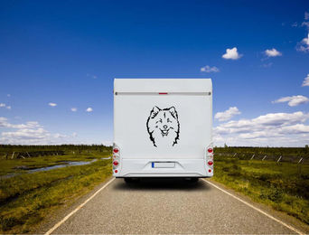 Produktbild von Amberdog Wandtattoo Eurasier Kopf Aufkleber für Auto und Wohnmobil Schwarz 30cm