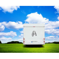 Produktbild von Amberdog Wandtattoo Field Spaniel Kopf Wohnmobil Aufkleber Weiß 50cm