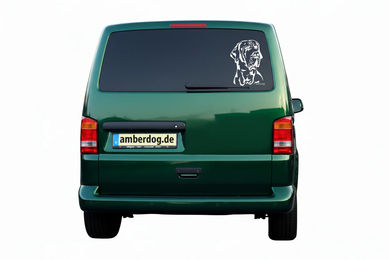 Produktbild von Amberdog Wandtattoo Fila Brasileiro Kopf Aufkleber Schwarz 50cm
