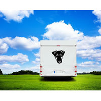 Produktbild von Amberdog Wandtattoo Foxterrier Glatthaar Aufkleber für Wohnmobil und Wand Schwarz 50cm